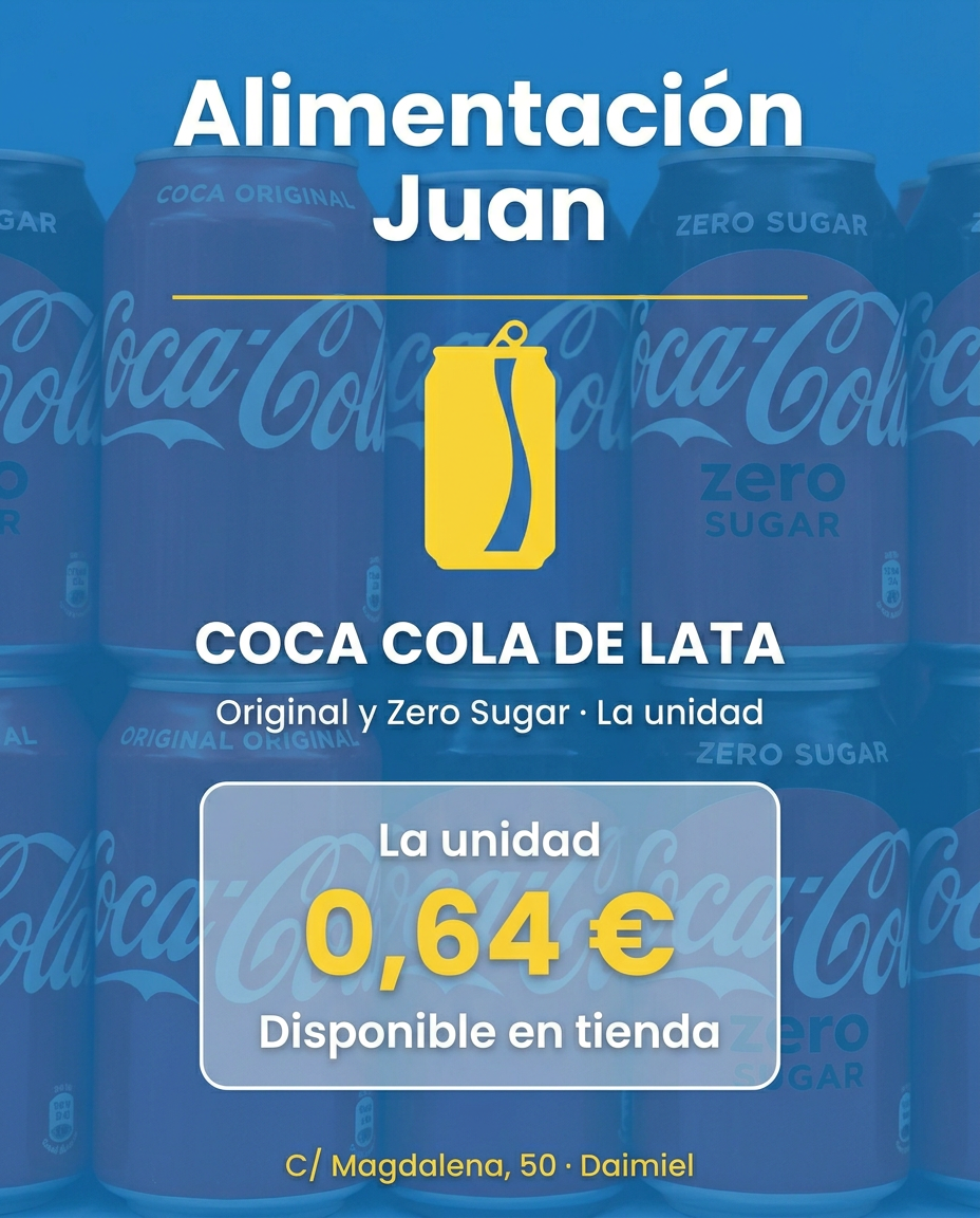 Coca Cola de lata Alimentación Juan Daimiel